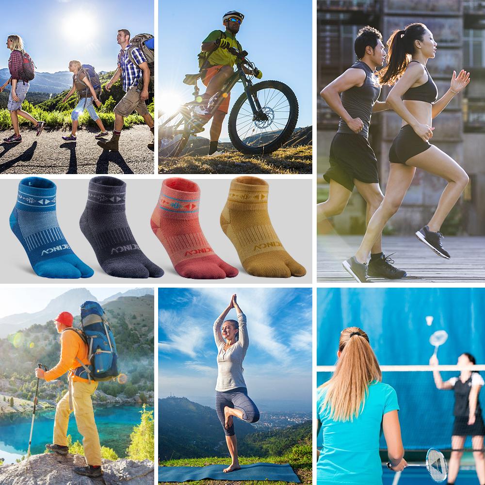 2 đôi tất thể thao có ngón, vớ thể dục chống trượt, chất liệu thoáng khí