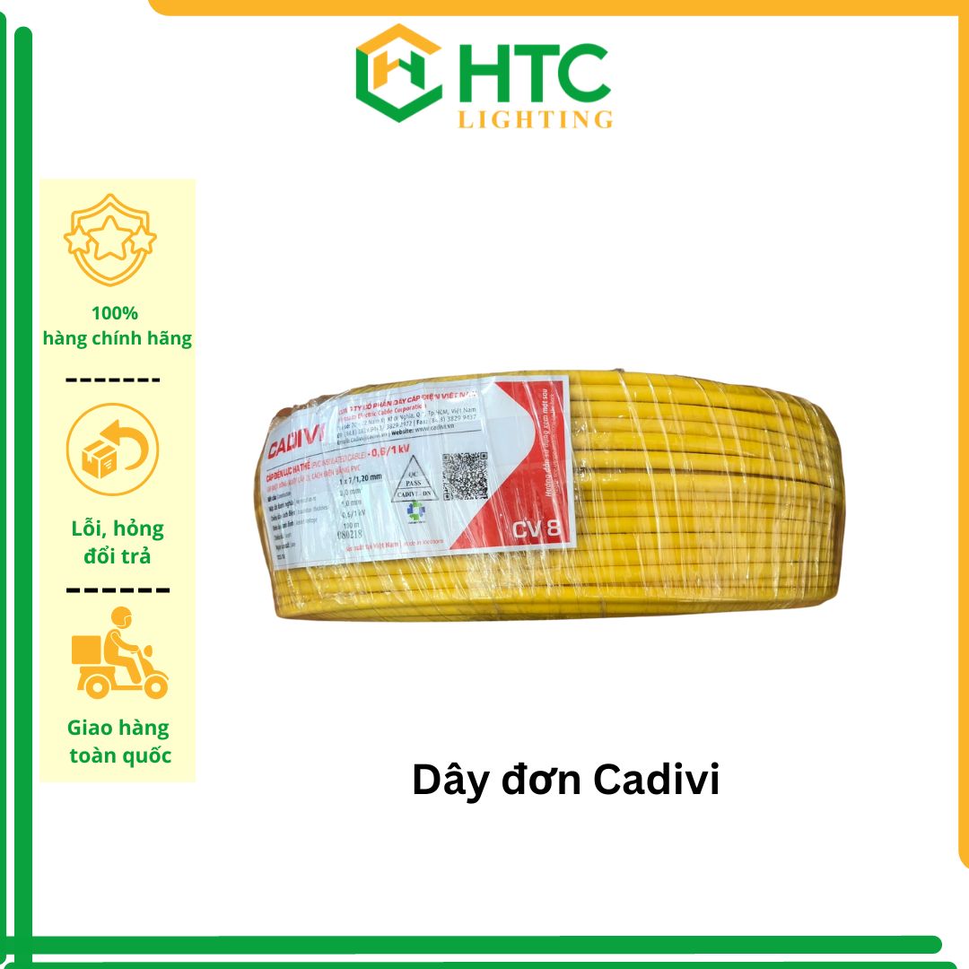 Cáp điện đơn 1 lõi các cỡ CV 1.0 1.25 1.5 2.0 2.5 3.5 4.0 5.5 6.0mm  -  hàng chính hãng CADIVI