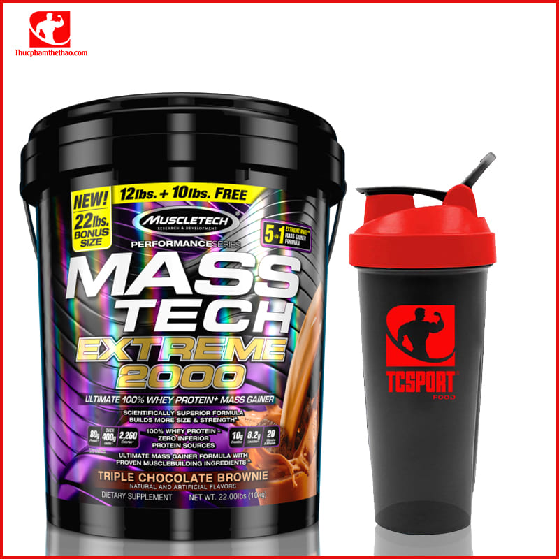 Sữa tăng cân Mass Tech Extreme 2000 22lbs (10kg) - Hàng chính hãng Muscletech USA