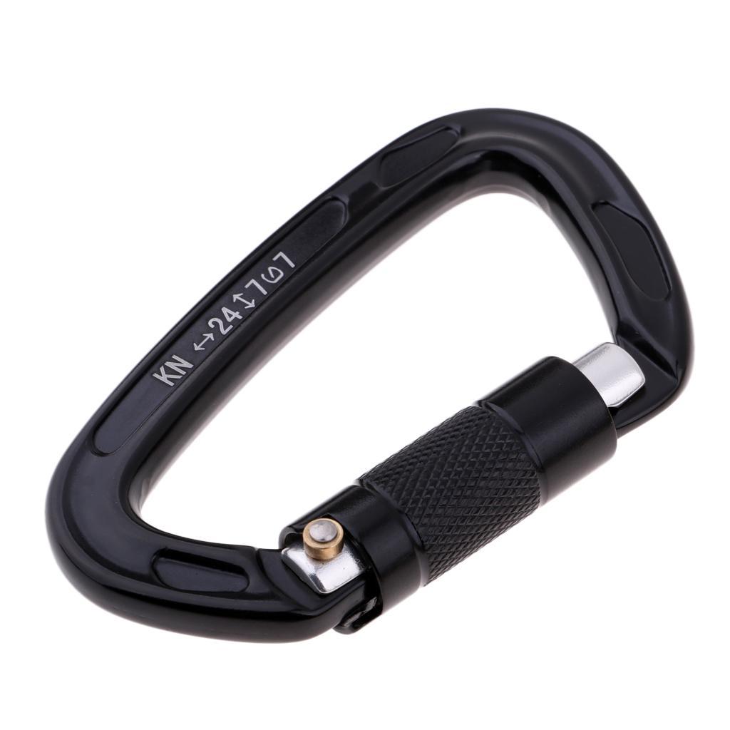 2Pcs Screwgate Auto Locking Carabiner for Hammock Camping Hiking Outdoor