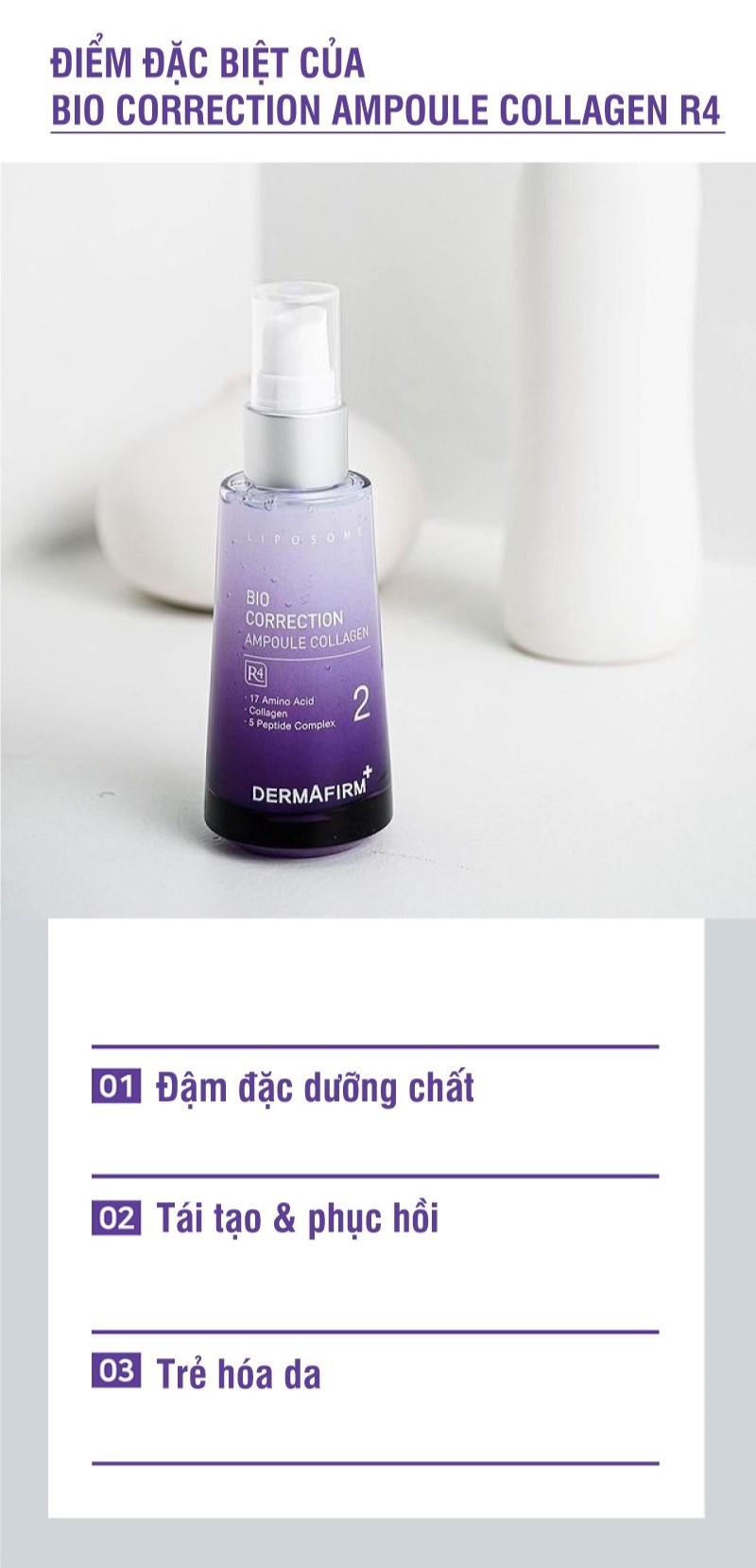 Tinh chất dưỡng da phục hồi và trẻ hóa Ampoule Labo DERMAFIRM - Bio Correction Ampoule Collagen R4 (50ml)