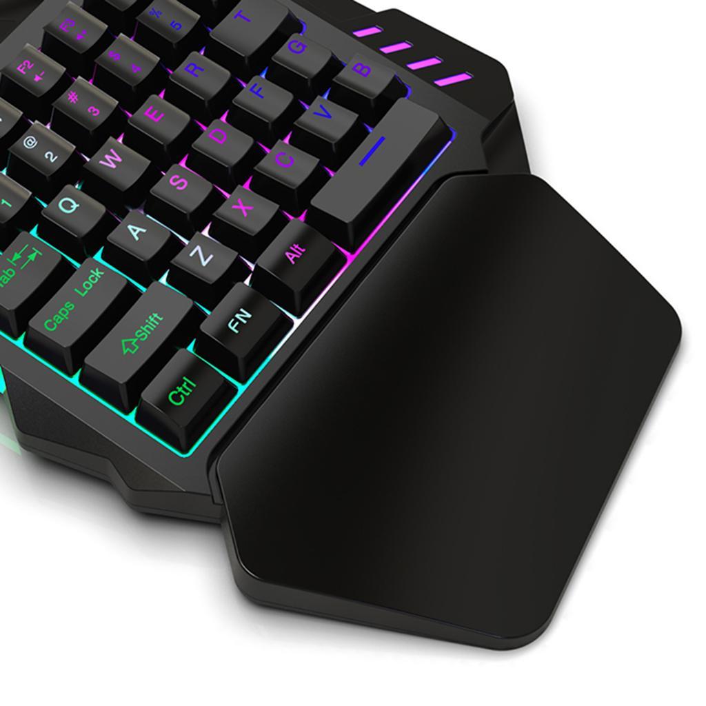 Handed Gaming Keyboard Mouse USB Wired Game 35 Keys Accessory