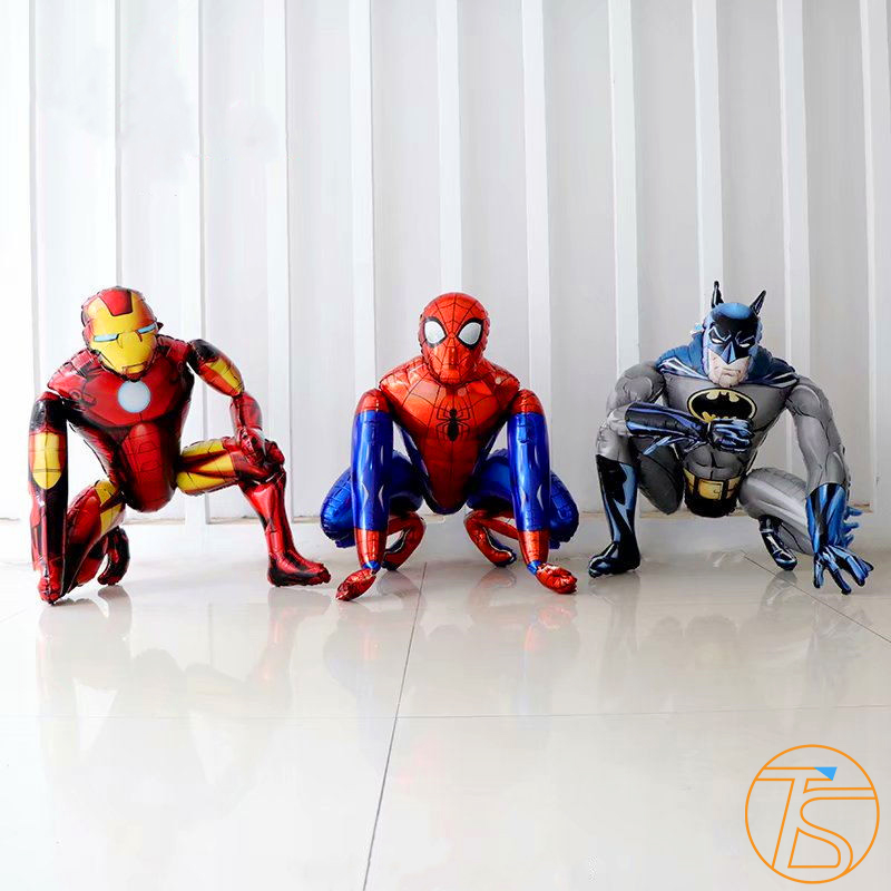 Bong bóng trang trí sinh nhật người nhện, người sắt, người dơi - Bóng trang trí sinh nhật các chiến binh siêu anh hùng - Bộ trang trí happy birthday - Spiderman, Batman, Ironman