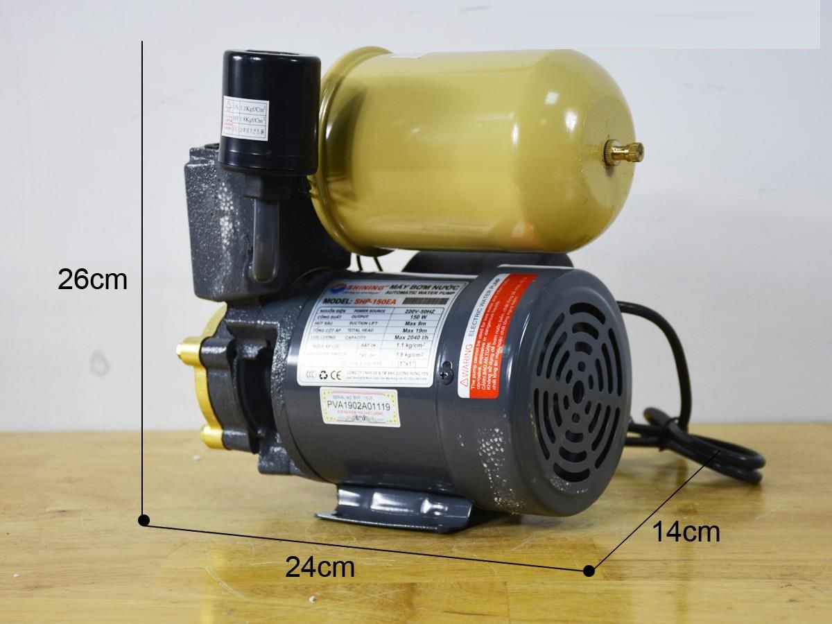 MÁY BƠM NƯỚC TĂNG ÁP TỰ ĐỘNG SHINING SHP-150EA