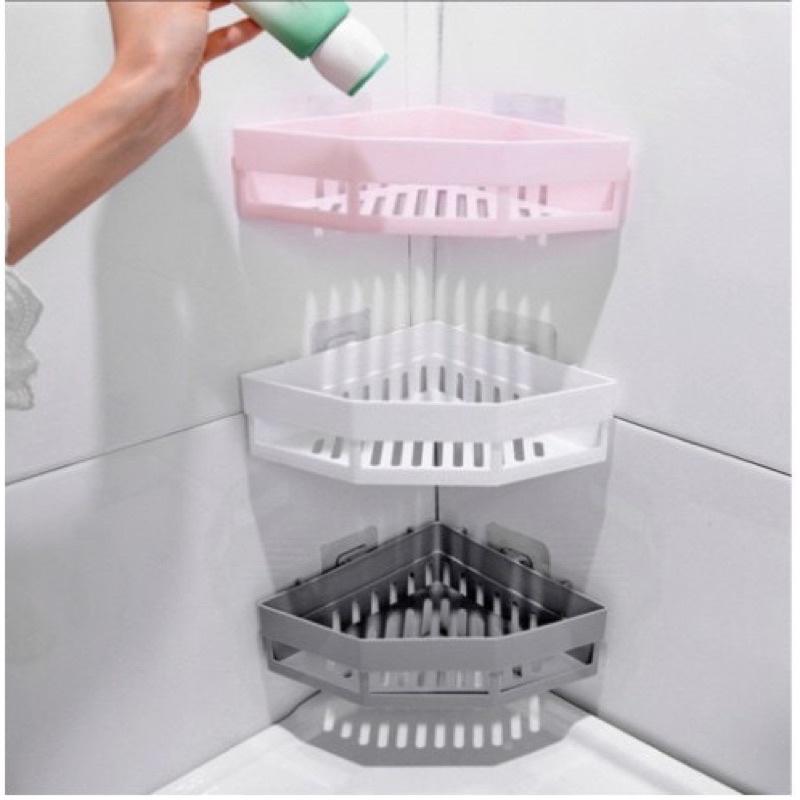 Kệ góc sắt đen - kệ góc nhựa dán tường chịu lực tốt