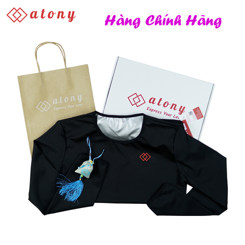 Bộ Đồ Tập Ép Cân Nam ATONY Cao Cấp, Tráng Nano Bạc Sinh Nhiệt Đổ Mồ Hôi, Hỗ Trợ Đốt Mỡ Thừa (Áo Dài Tay + Quần Dài)