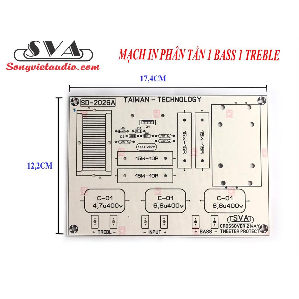 MẠCH IN, MẠCH PCB, MẠCH PHÂN TẦN 1 BASS 1TREBLE - 1 BOARD