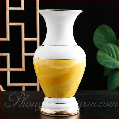 Bộ đồ sứ Trắng Vân Vàng - thờ cúng.