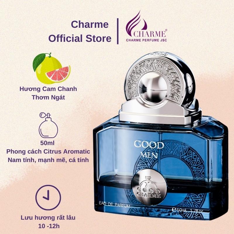 Nước hoa nam cao cấp, Charme Goodmen Xanh, hương biển cả, tinh xảo và lãng mạn, lưu hương lâu, 50ml