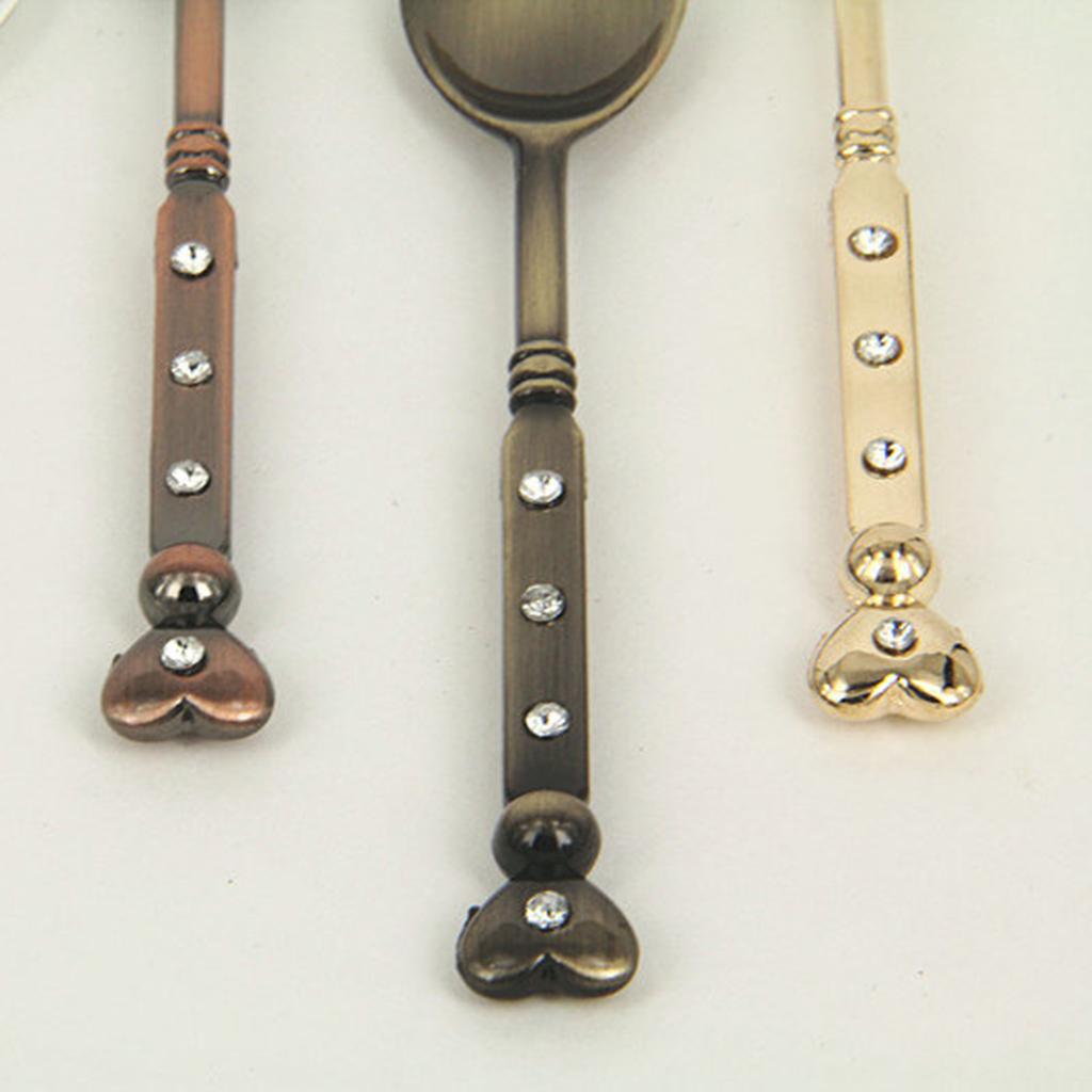 Stainless Steel Tableware Creative Retro Coffee Spoon, Stirring Spoon, Sugar Spoon, Stir Bar Spoon, Mixing Spoon, Tea Spoon, Ice Tea Spoon, Ice Cream Spoons