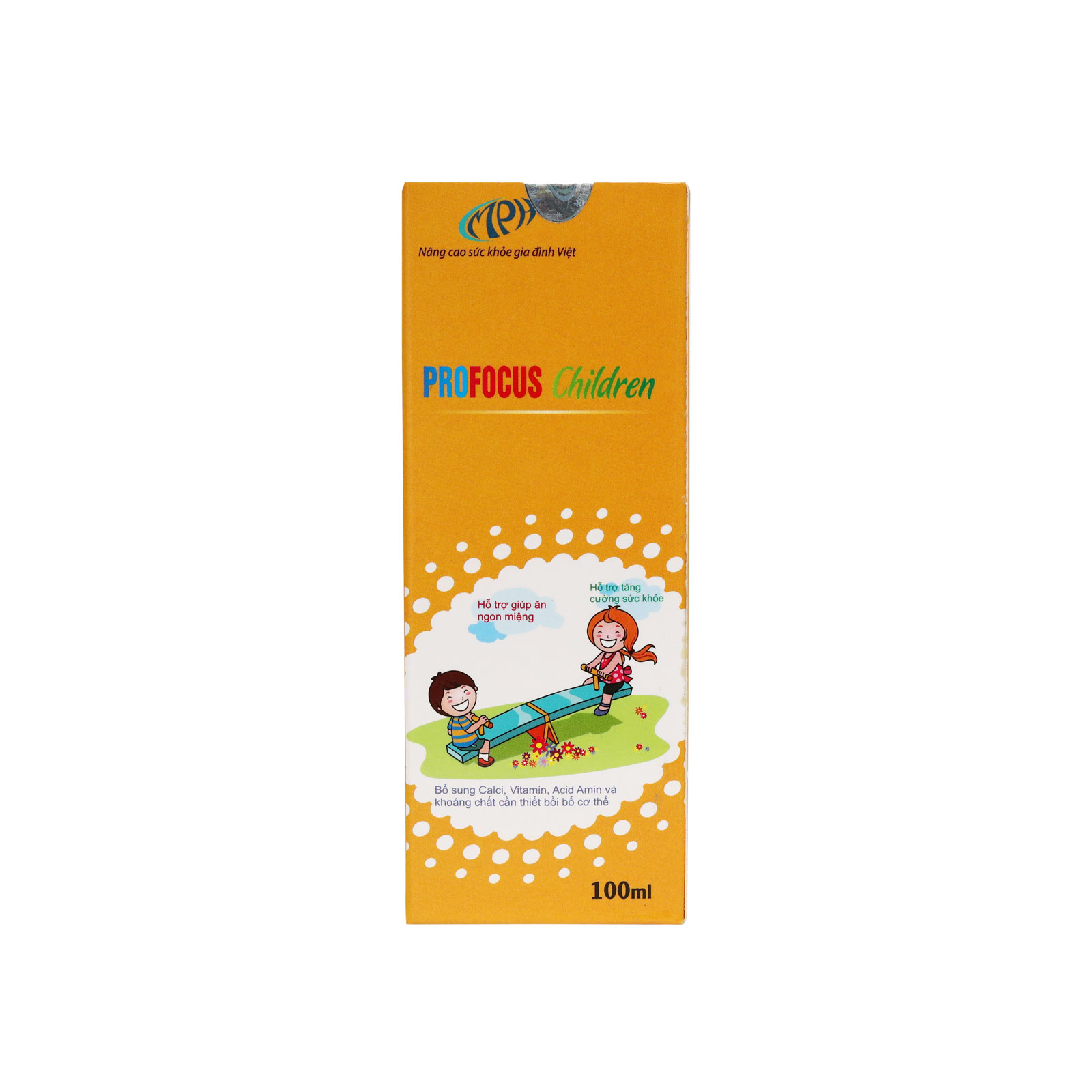 Vitamin tổng hợp cho bé ProFocus Children - Bổ sung đầy đủ các dưỡng chất cho bé phát triển toàn diện về thể chất và trí tuệ. Sử dụng cho trẻ biếng ăn, còi xương, suy dinh dưỡng hay ốm