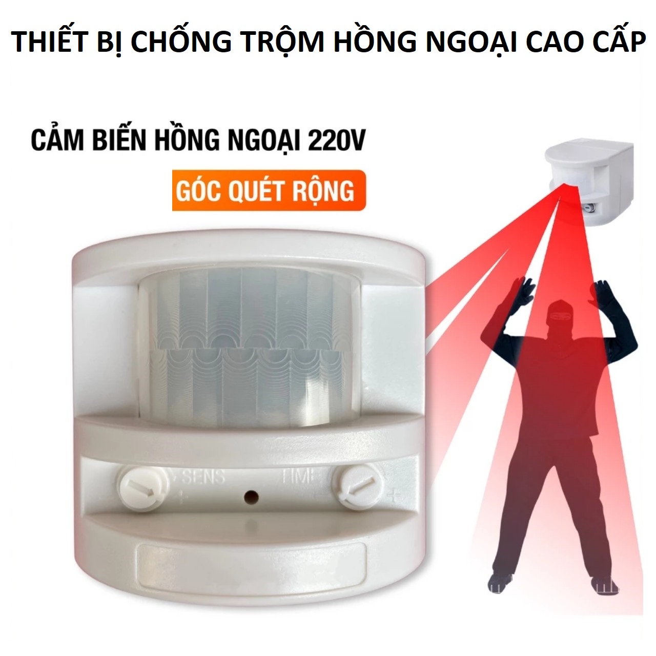 Thiết bị chống trộm báo động hồng ngoại HT, chuông báo khách cao cấp độ nhạy cao loại tốt