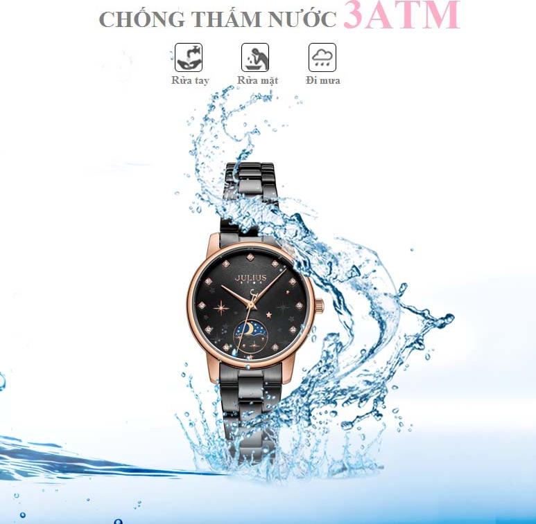Đồng Hồ Nữ JS-029D Kính Sapphire Julius Star Hàn Quốc