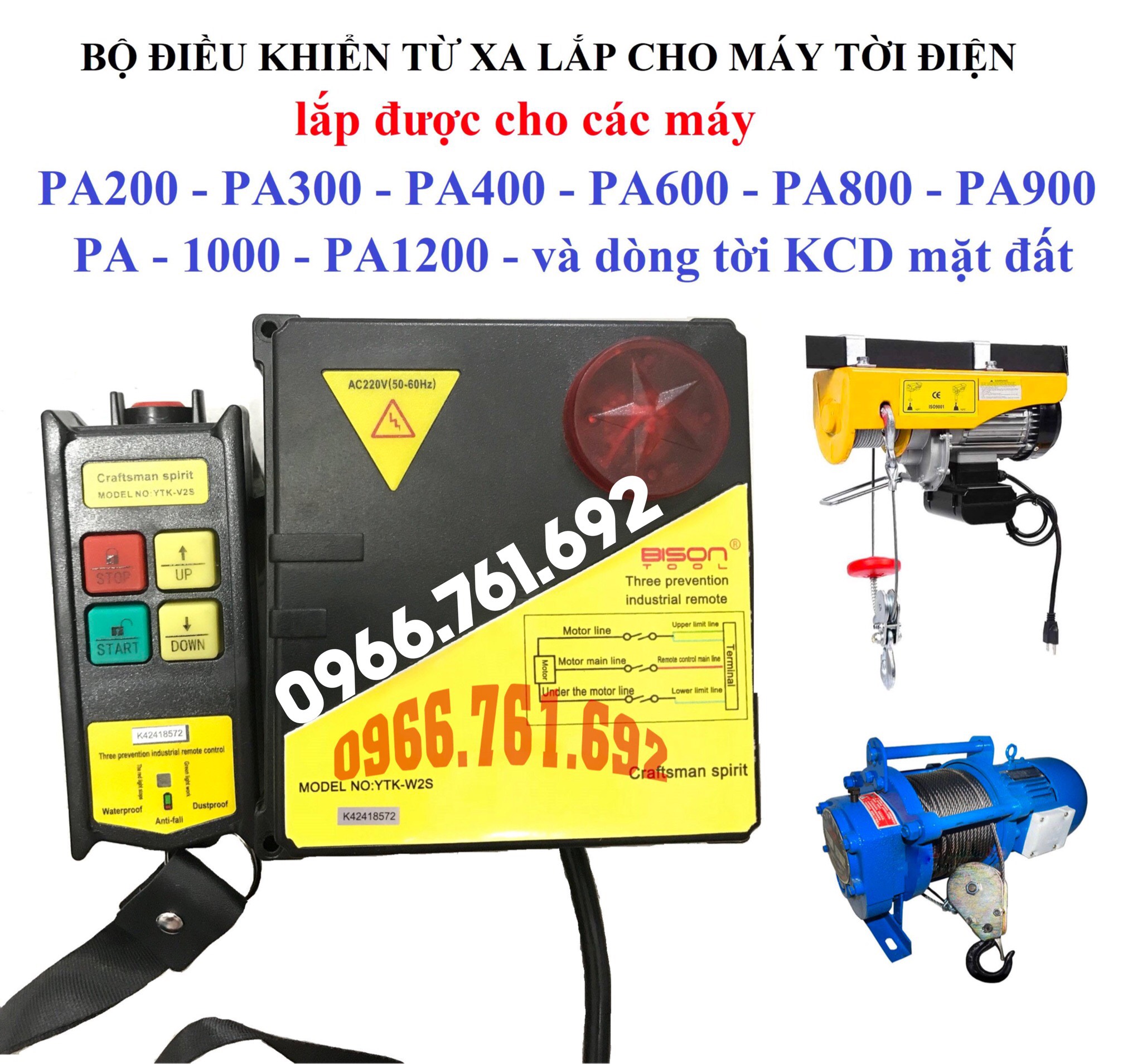 Điều khiển từ xa cho máy tời điện