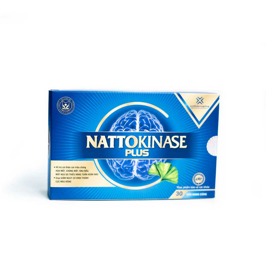 Thực phẩm bảo vệ sức khỏe Nattokinase Plus Viện Dược Liệu Hỗ trợ phòng ngừa tai biến, đột quỵ