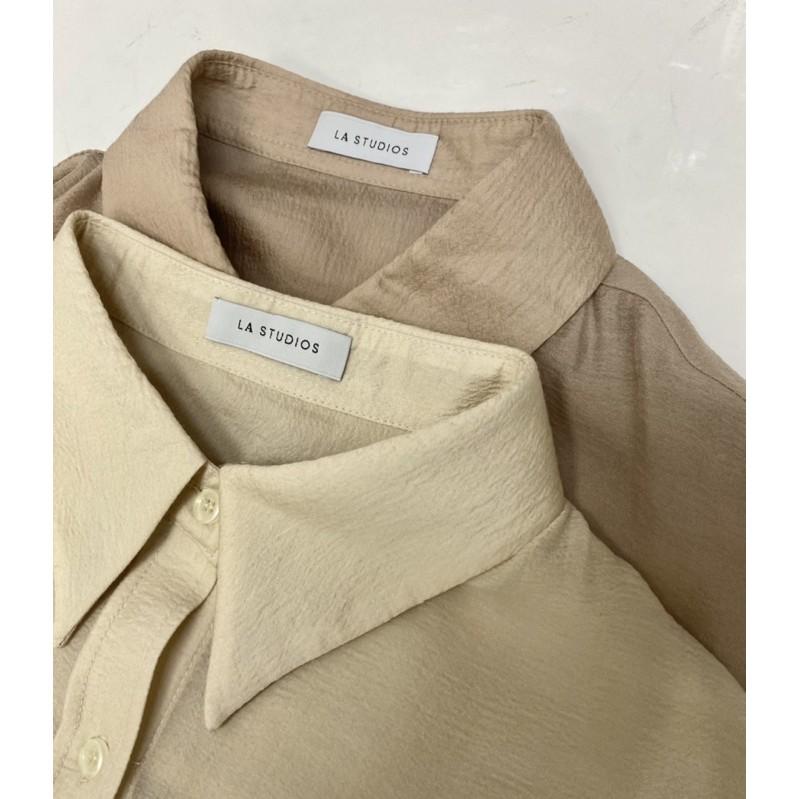 Áo sơ mi lụa tơ tay bồng Hàn Quốc