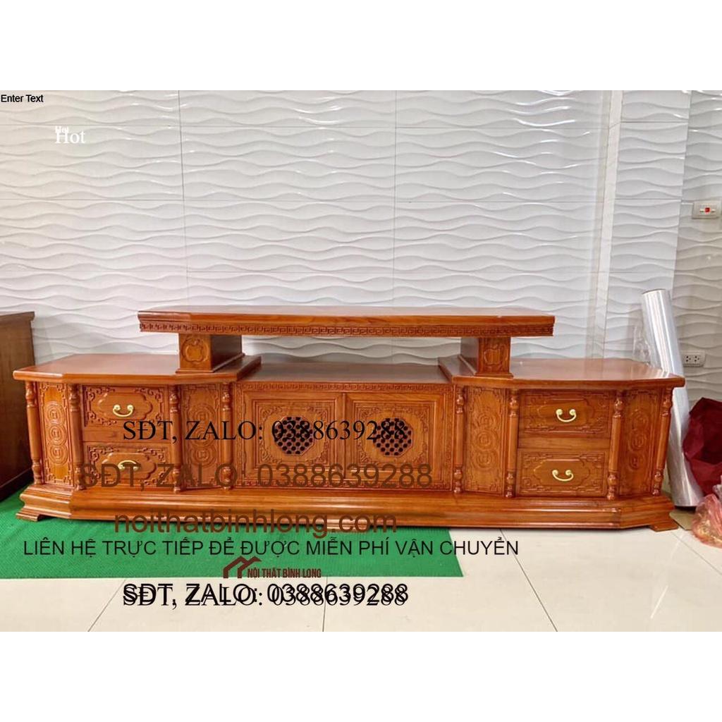 Kệ tivi Vát gỗ gõ đỏ