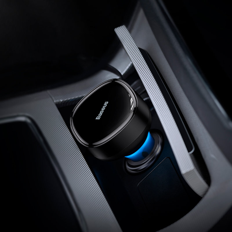Tẩu Sạc Ô Tô Kèm Dây Baseus Enjoyment Retractable 2-in-1 Car Charger C+C 33W