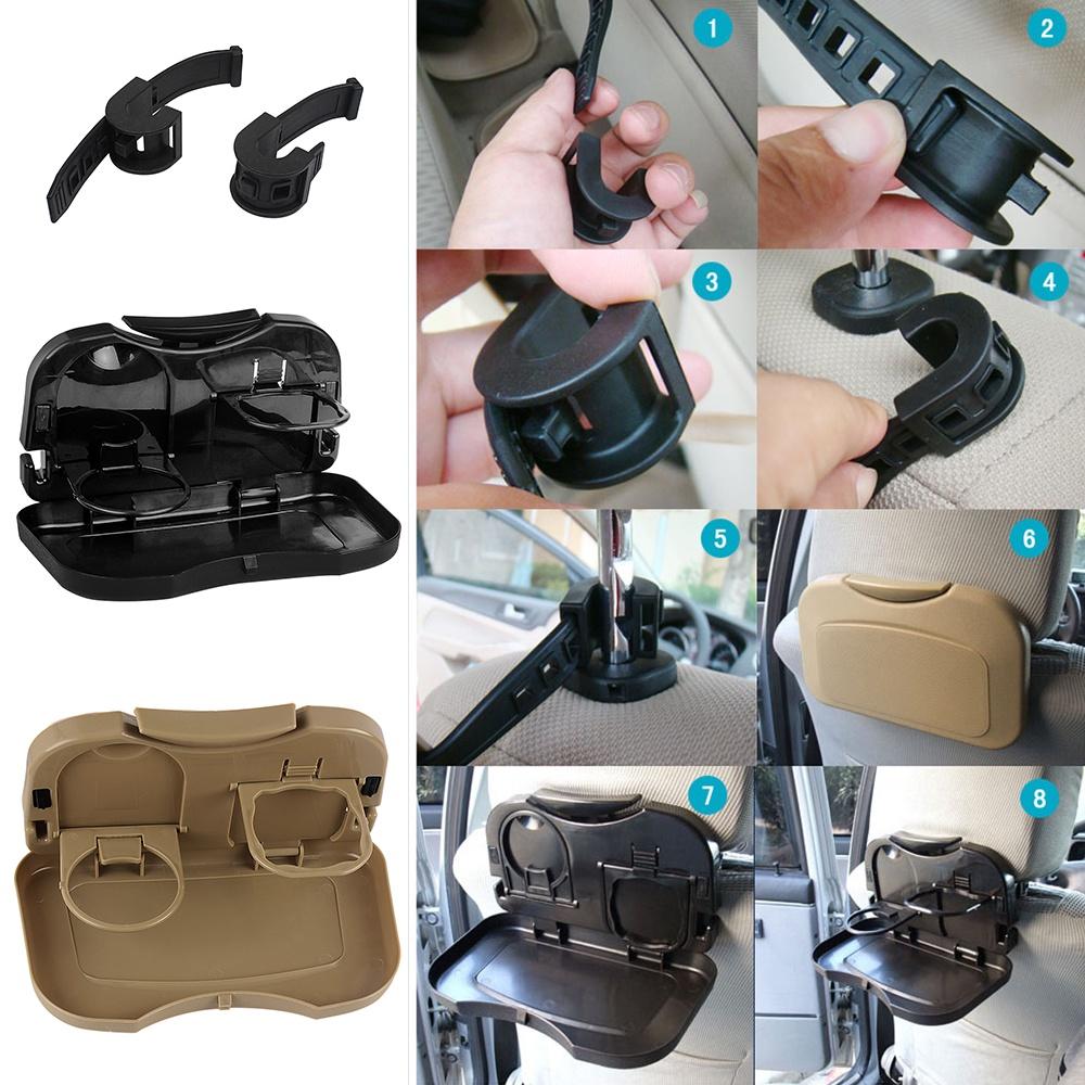 Giá đỡ cốc nước gắn phía sau ghế xe hơi có thể gấp gọn tiện lợi