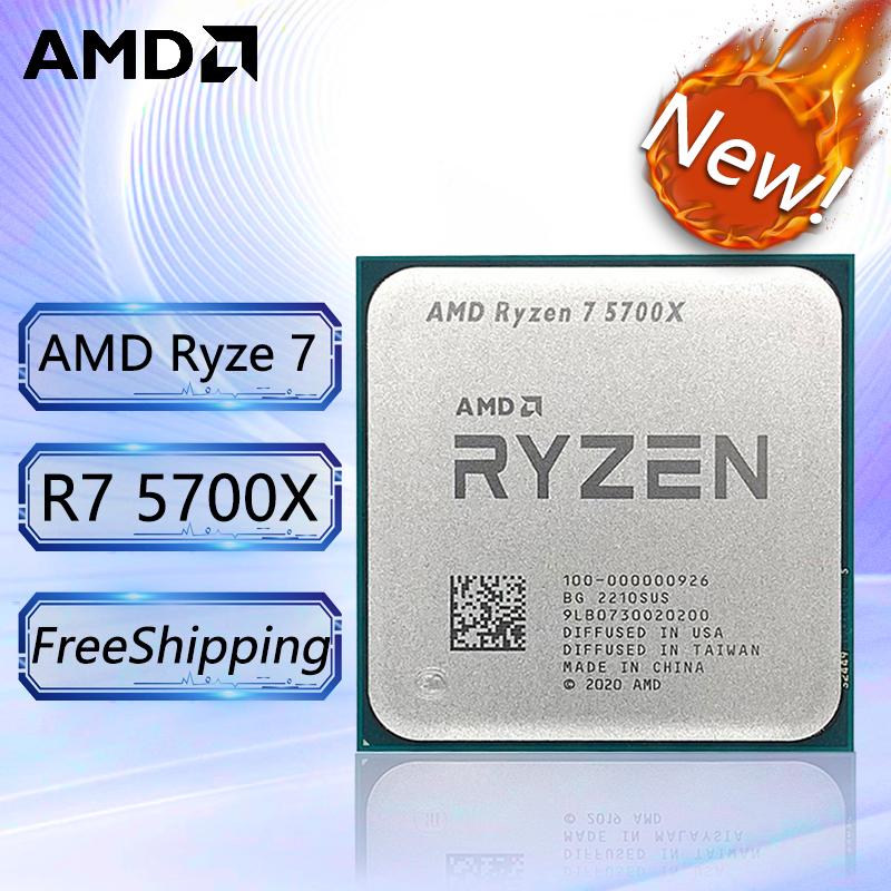 Mới AMD Ryzen 7 5700X Bộ Vi Xử Lý R7 5700X Máy Tính Game Thủ Cpu 65W DDR4 Máy Tính Để Bàn Phụ Kiện Bộ Vi Xử Lý Hỗ Trợ Chơi Game Ổ Cắm CPU AM4 Không Đồng