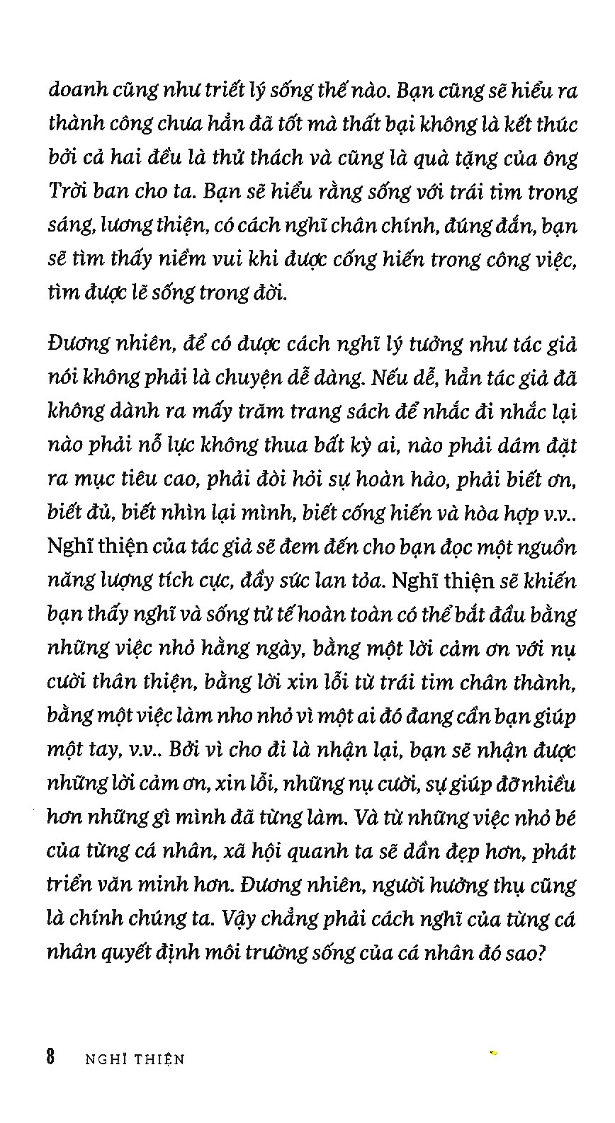 Nghĩ Thiện - Để Cuộc Đời Và Công Việc Viên Mãn