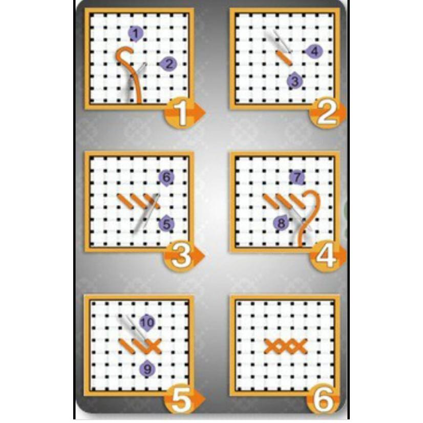 Tranh thêu chữ thập Bình hoa tím A877-48x60cm