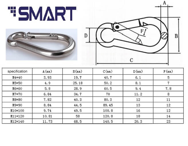 Móc xích bấm inox 304