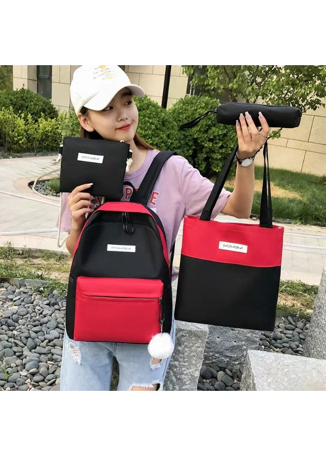 Bộ Combo 4 món Balo- Túi Tote- Bóp Ví phối màu thời trang BL204