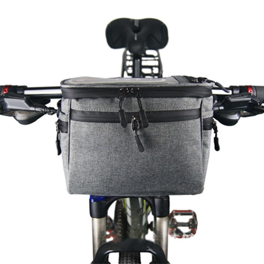 Bicycle Handlebar Bag Cycling Bike Front Tube Bag Bike Pannier Shoulder Bag Carrier Pouch