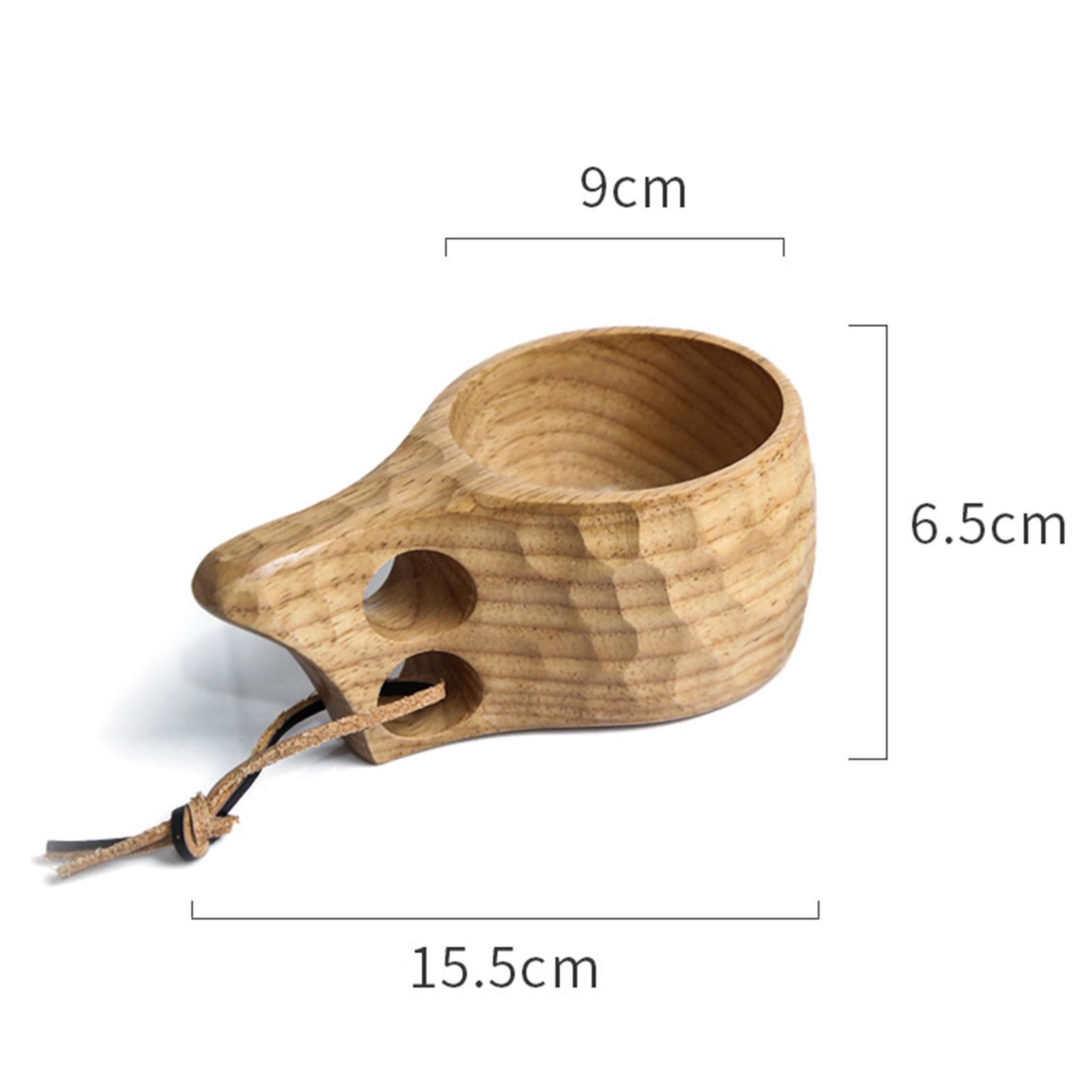 Portable Wooden Drinking Cup Tableware  Hiking Outdoor Camping