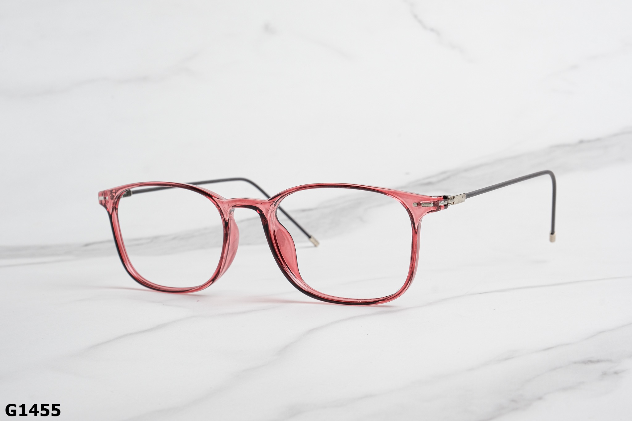 Gọng Kính Cận Unisex Nhựa Dẻo TR90, Dáng Vuông Mảnh G1455