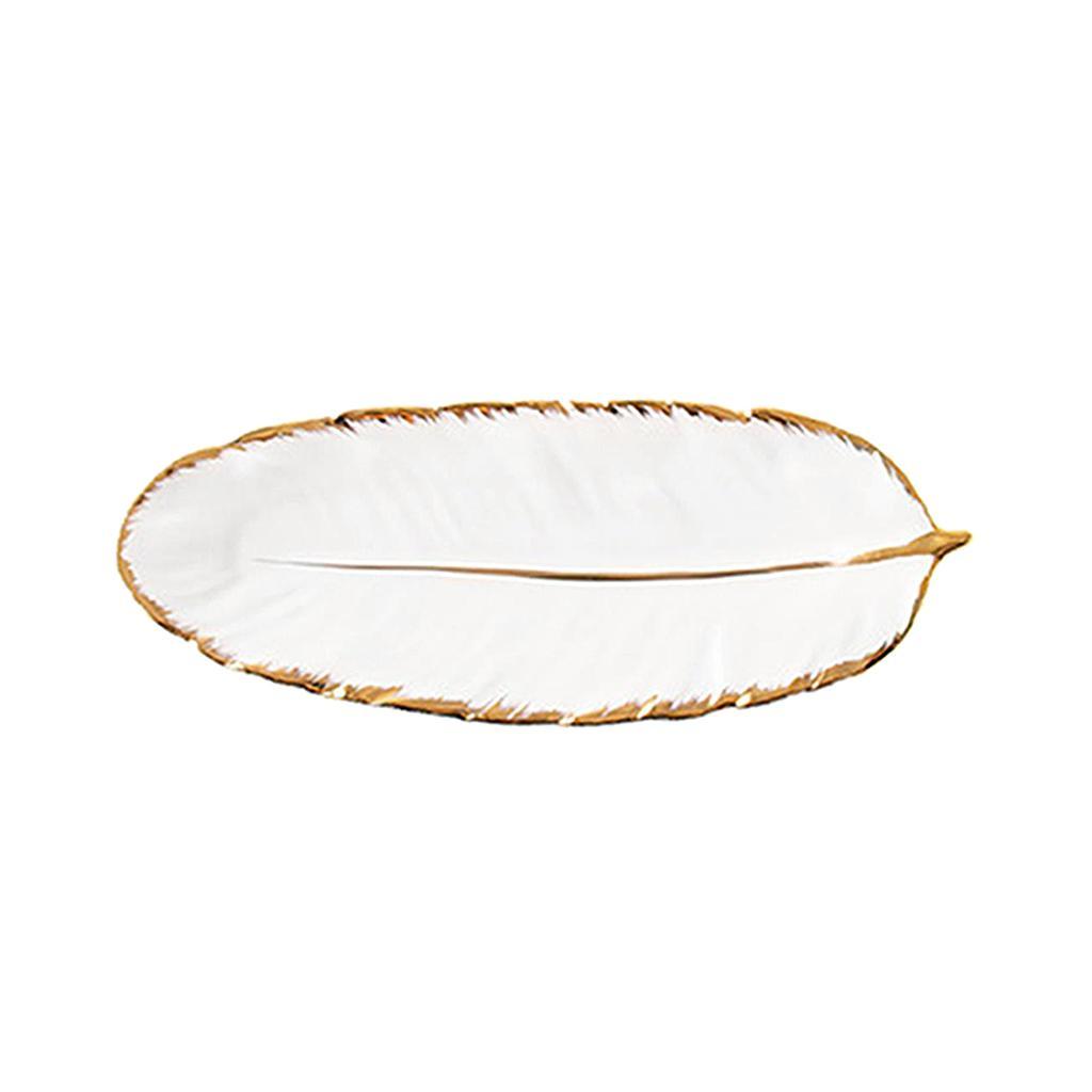 Tray Tableware Plate for Necklace Cosmetic Party Decoration white
