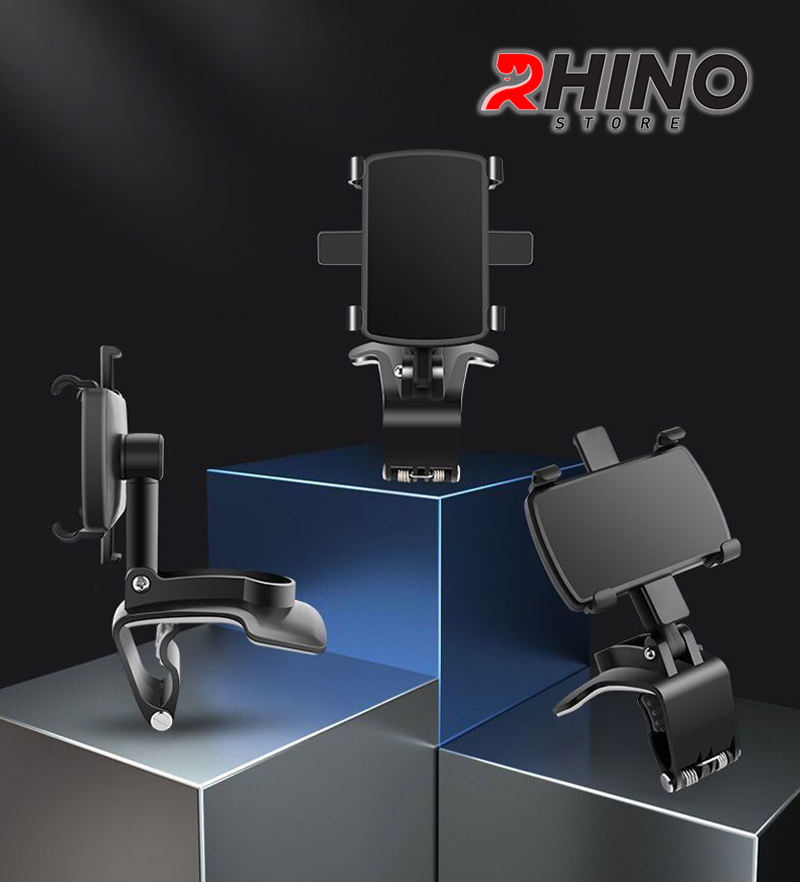 Kệ kẹp điện thoại trên ô tô Rhino KP701, giá đỡ kẹp điện thoại trên xe tiện lợi - Hàng chính hãng 