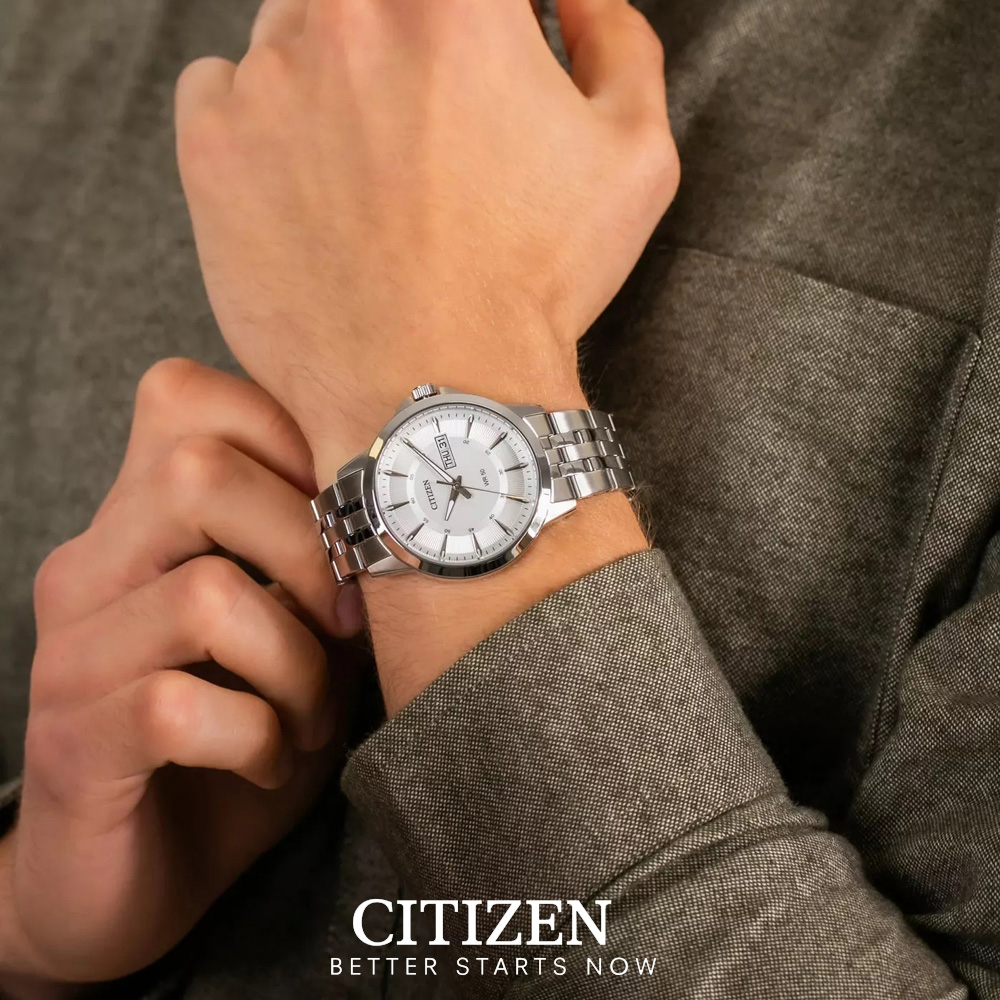 Đồng Hồ Nam Citizen Dây Thép Không Gỉ BF2011-51A - Mặt Trắng