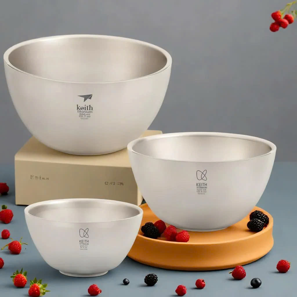 Tô chén ăn cách nhiệt 2 lớp Titanium Keith Ti5354 - 550ml