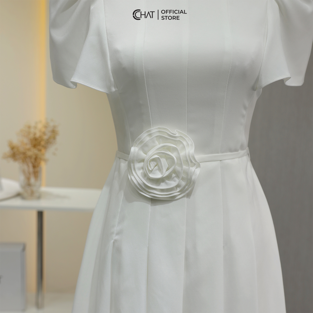 Đầm Nữ Kiểu Bổ Chiết Bung Xòe Chất Thô Phong Cách Thanh Lịch 13VNT2014XT