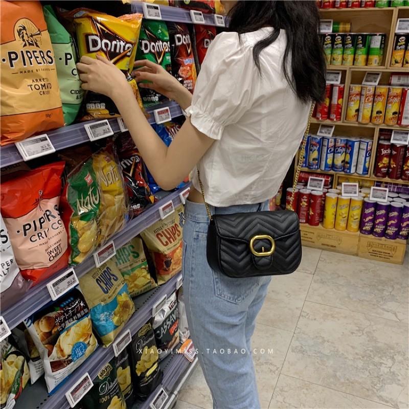 Túi đeo chéo chần ô Ulzzang xinh xắn 2193
