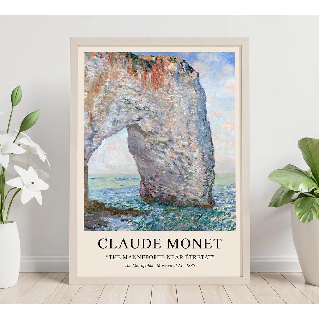 Tranh treo tường trang trí, Tiệm Tranh 91, tranh canvas Claude Monet chọn lọc - Tặng kèm đinh treo tranh