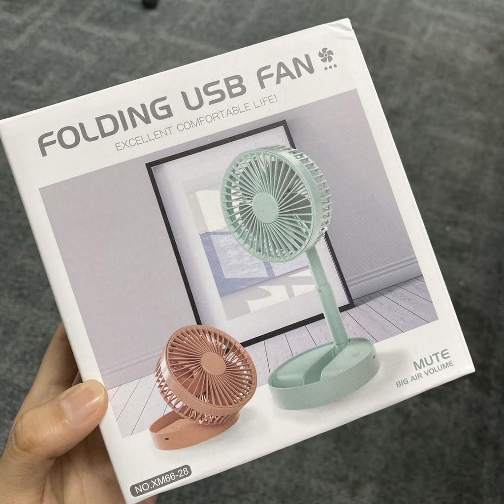 Quạt Mini Cầm Tay A9 3 Tốc Độ Gió - Tặng Kèm Pin Và Cáp Sạc USB Gấp Gọn Tiện Lợi
