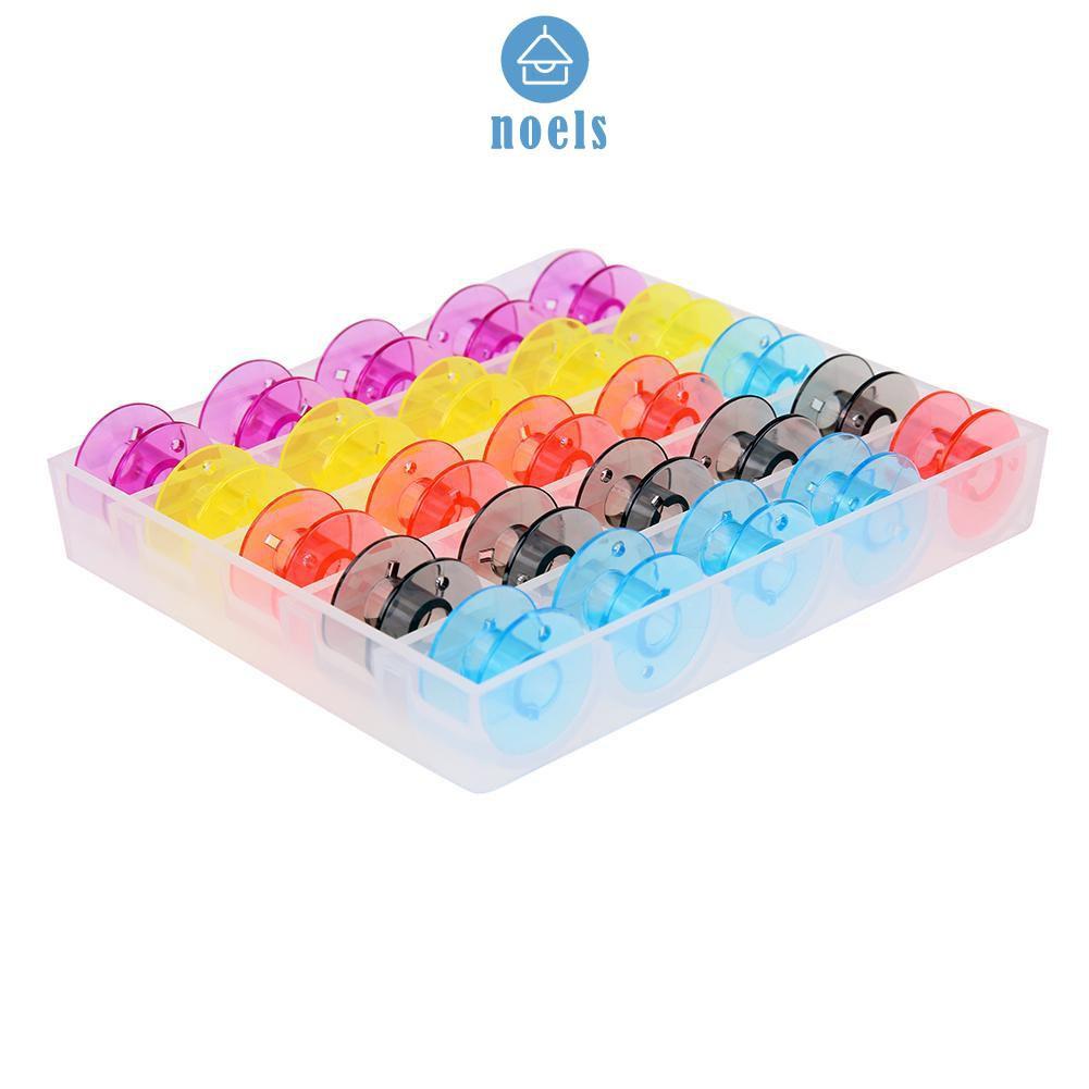 1 Hộp Nhựa 25 Cuộn Chỉ Cho Máy May Ốp