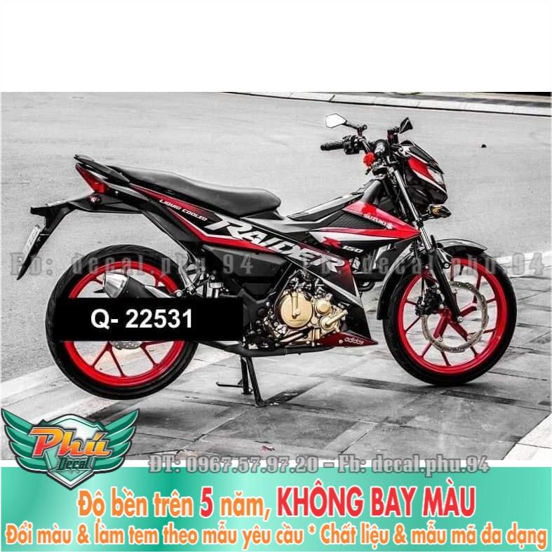Tem rời Raider đỏ đen -1