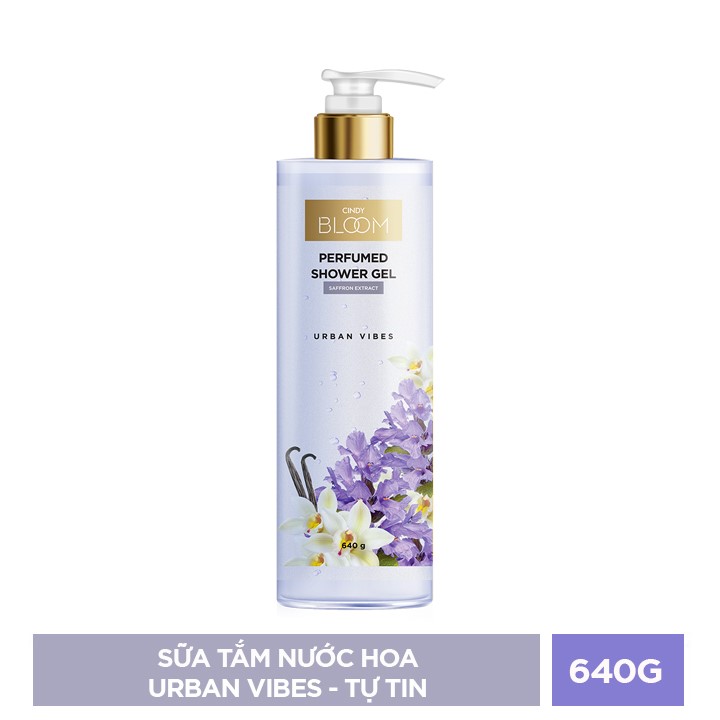 Combo 4 Chai Sữa Tắm Nước Hoa Cindy Bloom Hương Aroma Flower + Fresh Ocean + Urban Vibes + Romantic Muse (640g/chai)