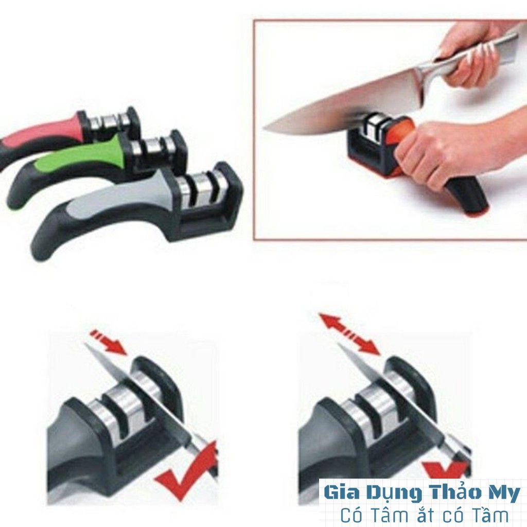 Dụng cụ mài dao, kéo cầm tay 3 rãnh