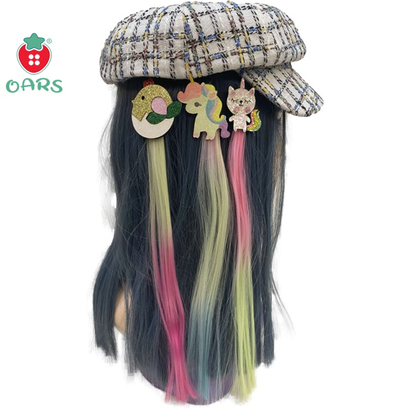 Kẹp tóc giả trẻ em - Quà tặng cho bé gái dễ thương phối nhiều màu sắc giúp tết tóc cho bé