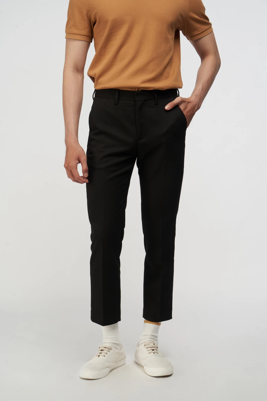 Quần tây nam ROUTINE Twill Texture form slim crop 10F21PFO007 | LASTORE MENSWEAR