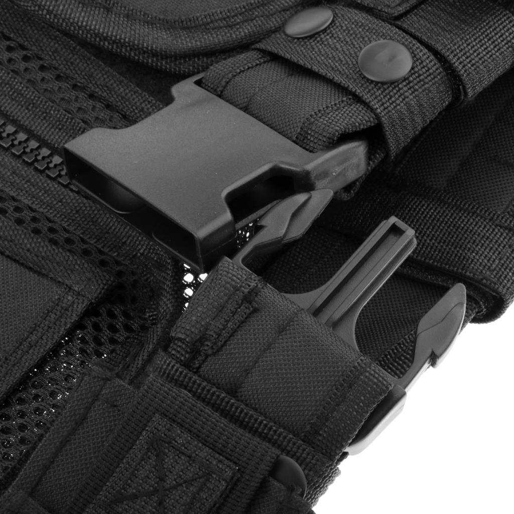 Tactical Molle Vest Adjustable Military Combat Assault Training Vest Detachable