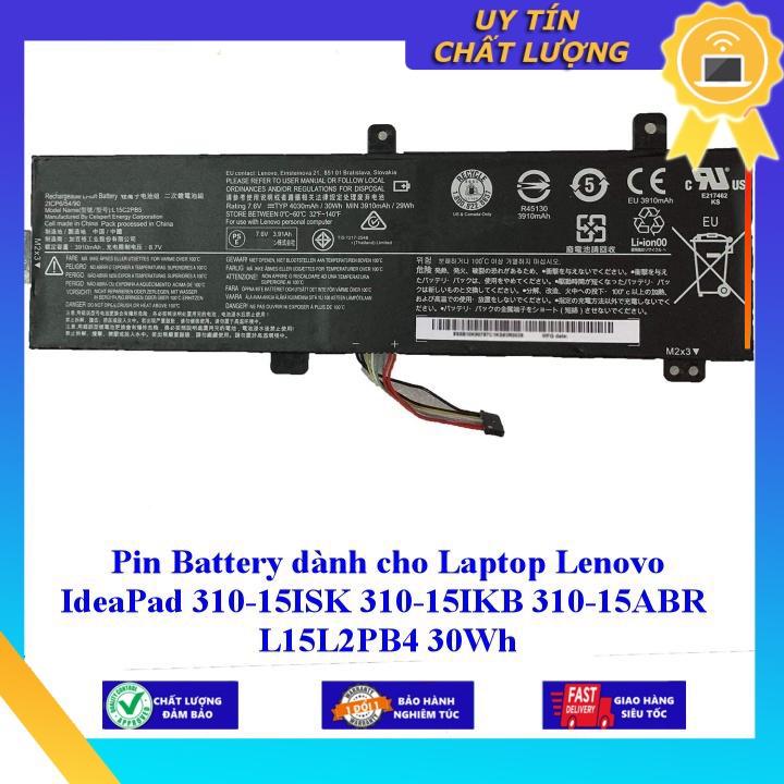 Pin Battery dùng cho Laptop Lenovo IdeaPad 310-15ISK 310-15IKB 310-15ABR L15L2PB4 30Wh - Hàng Nhập Khẩu New Seal