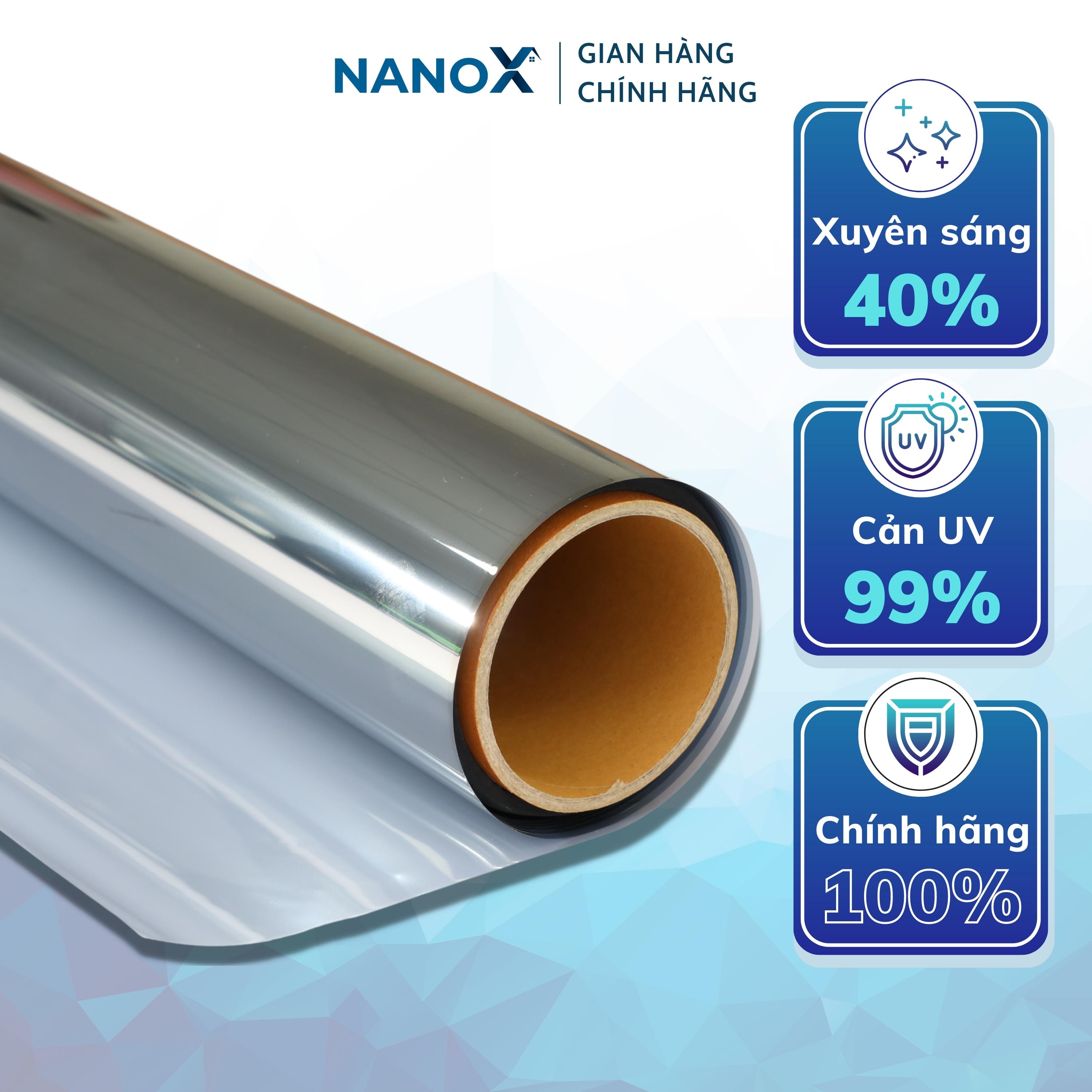 Phim cách nhiệt dán cửa kính chống nắng nóng, chống UV, giảm chói NanoX NR SI 35