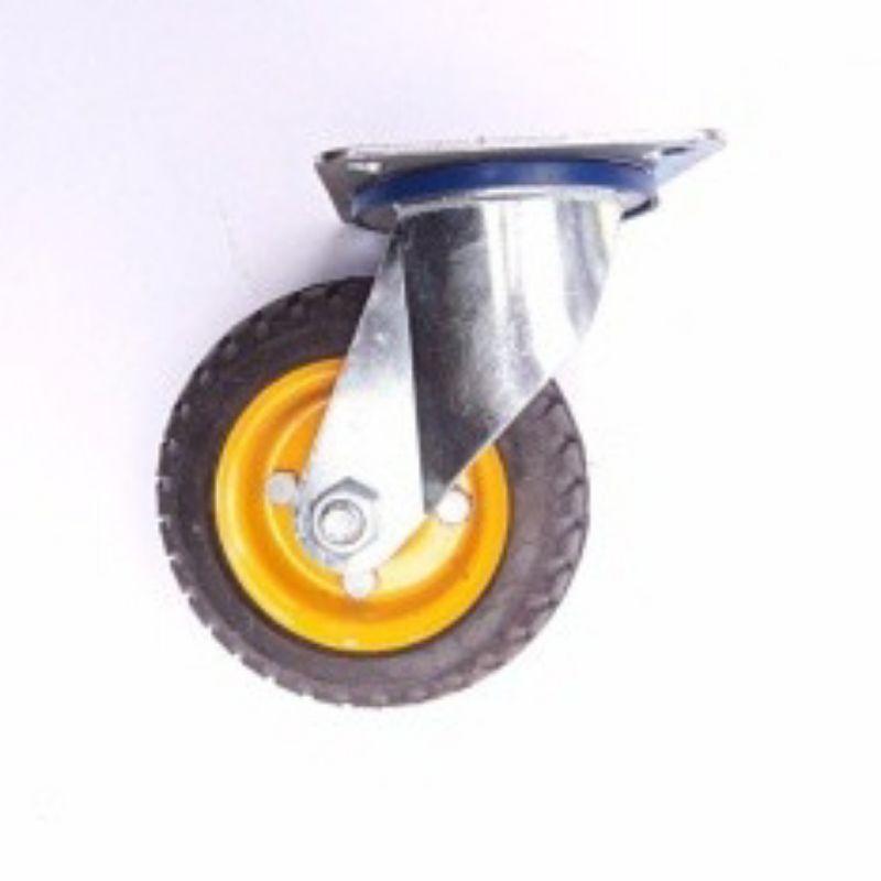 Bánh xe cao su đường kính 16cm kèm trục xoay 360°và trục cố định