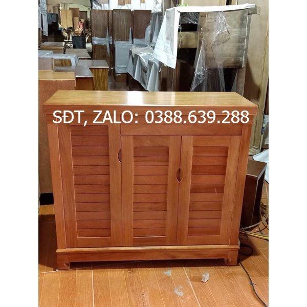 Tủ giày gỗ sồi 3 cánh